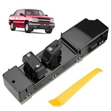 Power Window Switch Front Right Passenger Side Compatible Black without Bezel