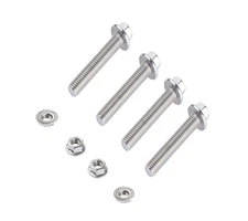 Rwraps 4-Pack M10-1.5X40Mm Flanged Hex Head Bolts,Stainless Steel Flange Bolts f