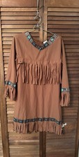 Costume Native American Indian Child Girls Halloween Outfit Sz M/L 10-14