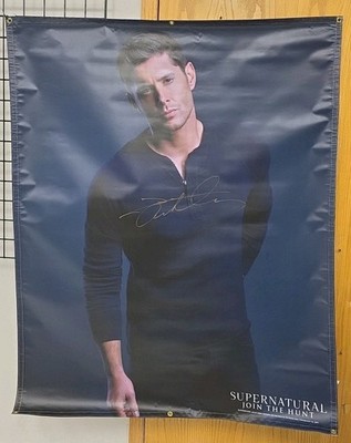 2022 Supernatural Convention Banner Signed By Jensen Ackles As 
