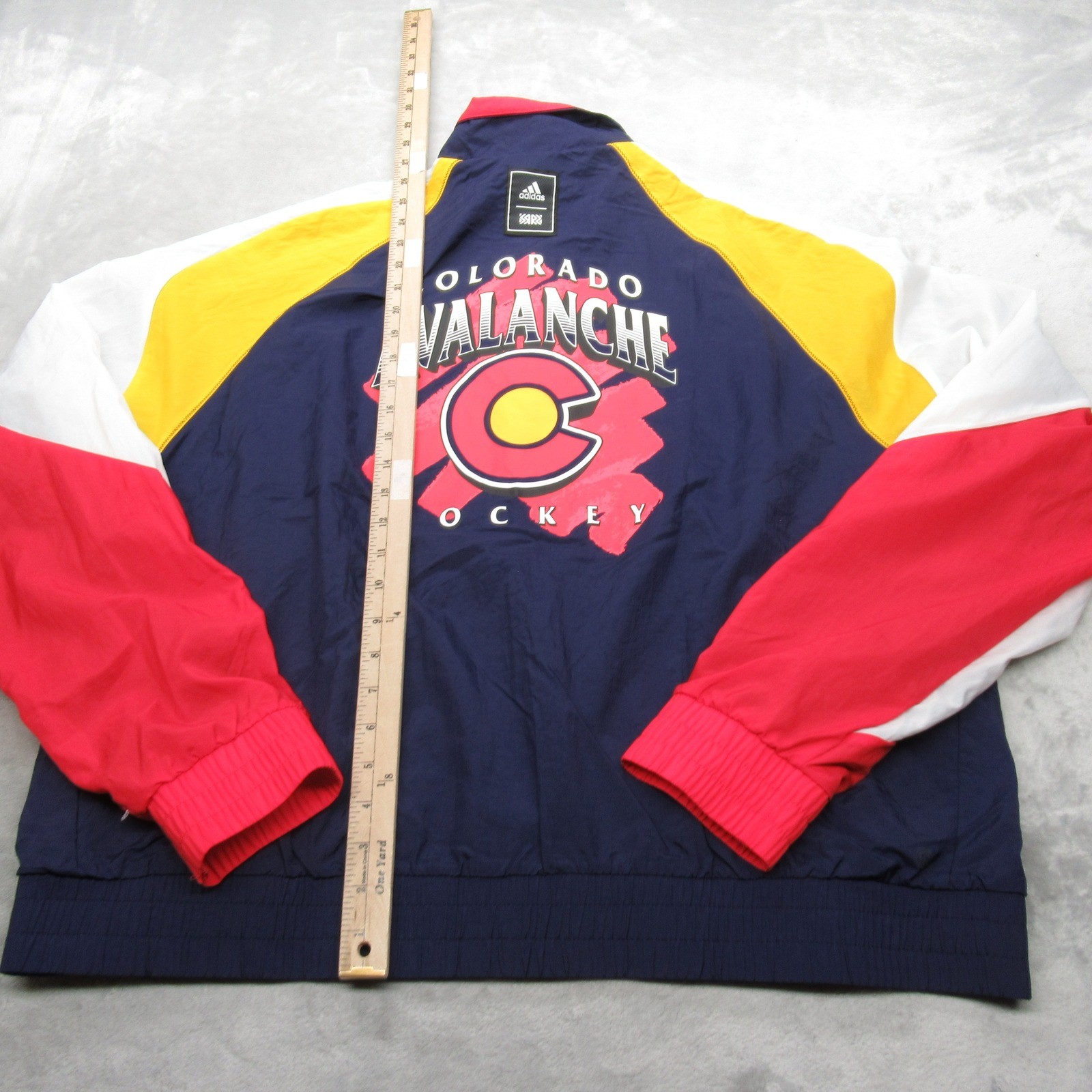 Colorado Avalanche Jacket Mens XL Player Issue Adidas NHL Navy Lightweight Wind thumbnail 11