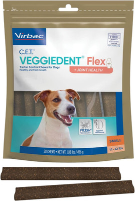 C.E.T.  VEGGIEDENT  Flex Tartar Control Chews for Dogs - Multifunctional to Supp