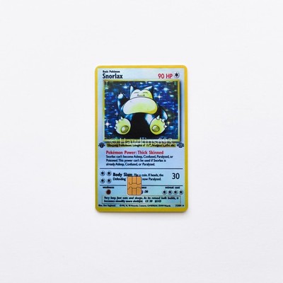 Snorlax 11/64 1st Edition Holo Credit/Debit Card Skin   Small Chip Vinyl Decal