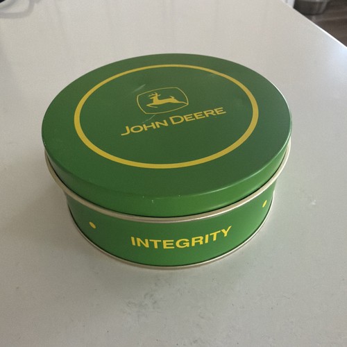 Vtg John Deere Metal & Cork Coasters w/ Case Set of 6 Unique Country Farmhouse