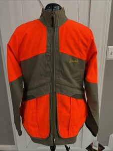 Gamehide Men's Heavy Duty Cotton Canvas Upland Hunting Jacket – Marsh Brown/Blaze Orange, Briar Proof