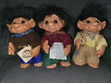 Vintage Thomas DAM FOREST TROLL DOLL Made In Denmark Trio