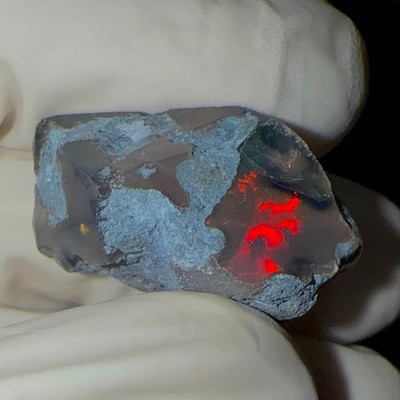 Glatter schwarzer Opal grob 20,25 kt natürlicher äthiopischer Welo Opal roh, ...