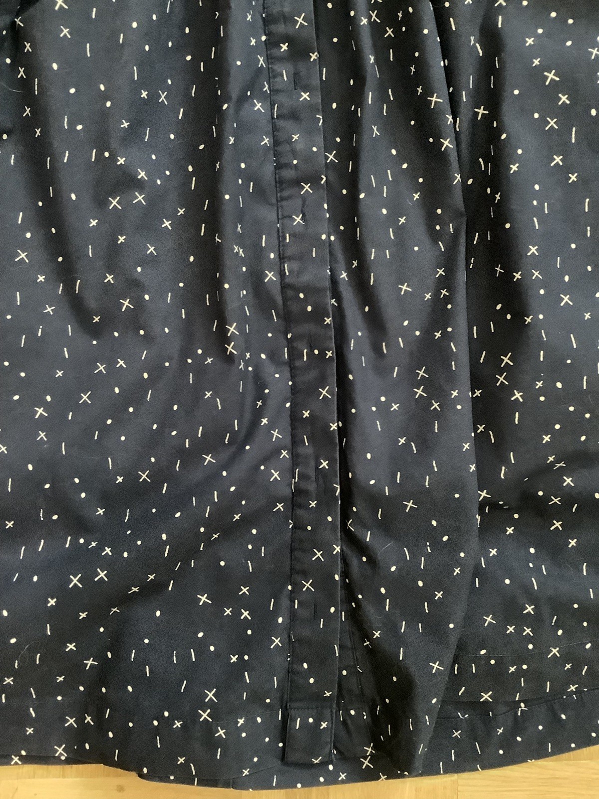 CHINTI & PARKER Navy Dot Dash Cotton Dress. Collar Full skirt pockets M 10 12 image 5