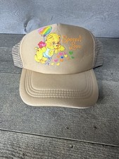 Care Bears Tan Snapback Trucker Hat Funshine Bear Spread Love Mesh Adjustable