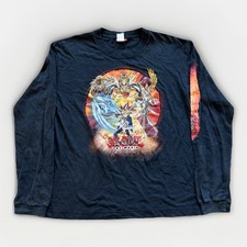 Vintage YuGiOh Shirt Youth L Long Sleeve Black Cotton Anime The Movie Y2k