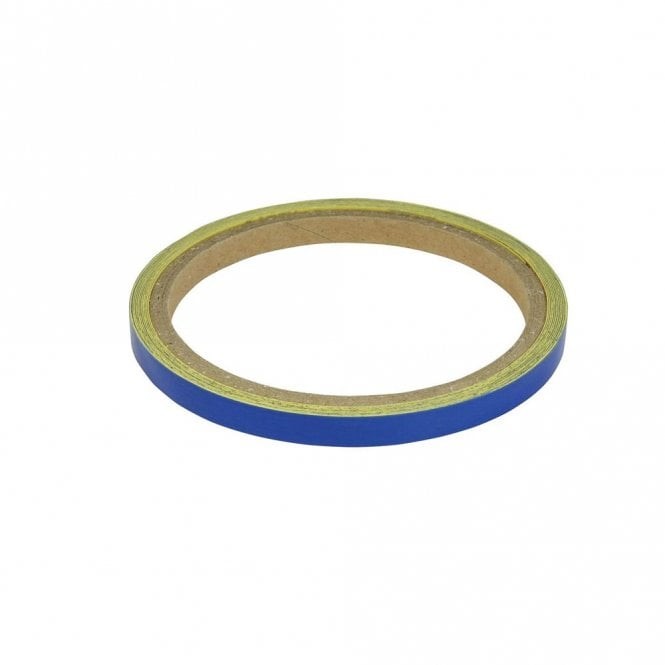 Bike It Universal Motorcycle 7mm Wheel Rim Stripes - Dark Blue Reflective