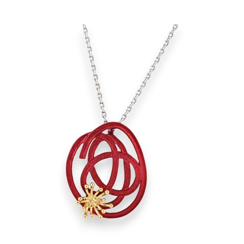 Collier Fantaisie Chaîne Avec Médaillon Fleur Dentelle - État Neuf, Jamais Porté