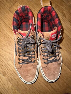 s-l400.jpg Vans Brown Suede High-Top Sneakers with Red Lining main image 2