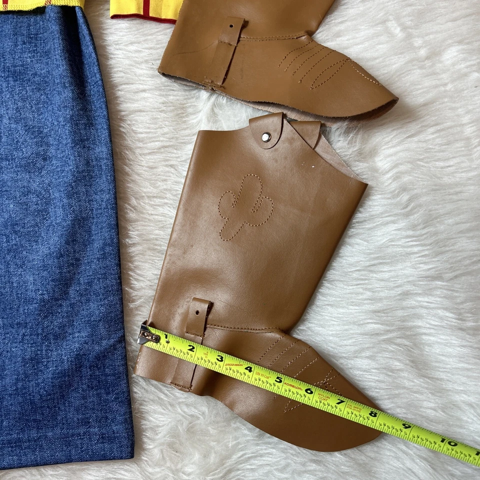 Disney Store Toy Story Woody Costume Youth Size 6~Shirt, Vest, Pants, Badge,Boot - Image 3 of 4