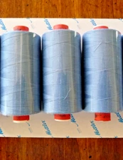 3 Med Blue #0350 Metrosene All Purpose Poly Thread 1094 yds NEW + Needle Booklet