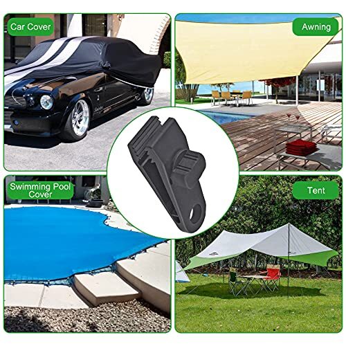 24 Pcs Tarp Clips, Heavy Duty Lock Grip, Reusable Tarp Clamps for 24Pcs Clips - Foto 8 di 8