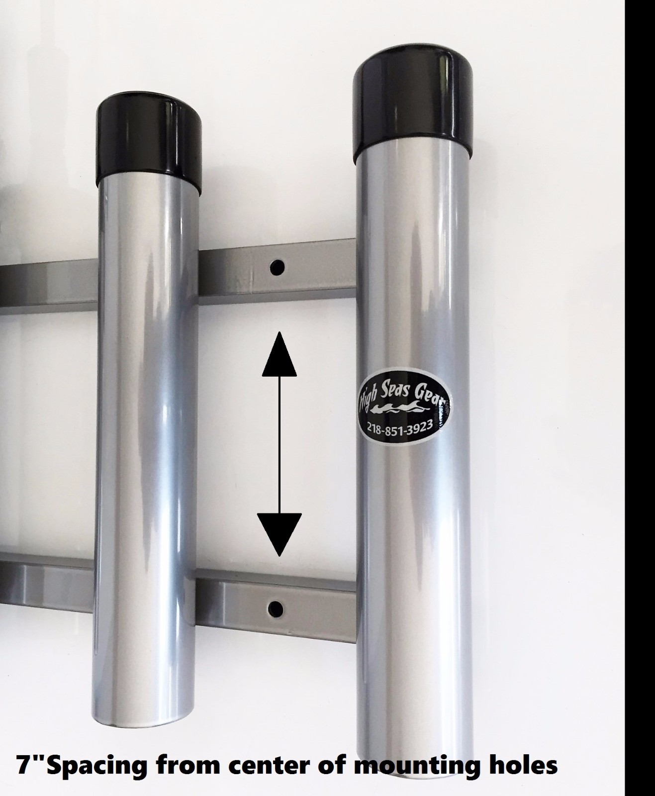 Aluminum Rod Storage Holder 4 with Protective End Caps. Fishing Rod