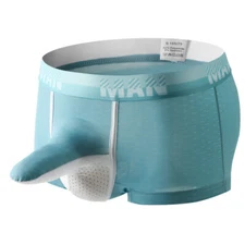 ZONBAILON Men's Mesh Underwear Sexy Gun Egg Separation Breathable Boxer Briefs