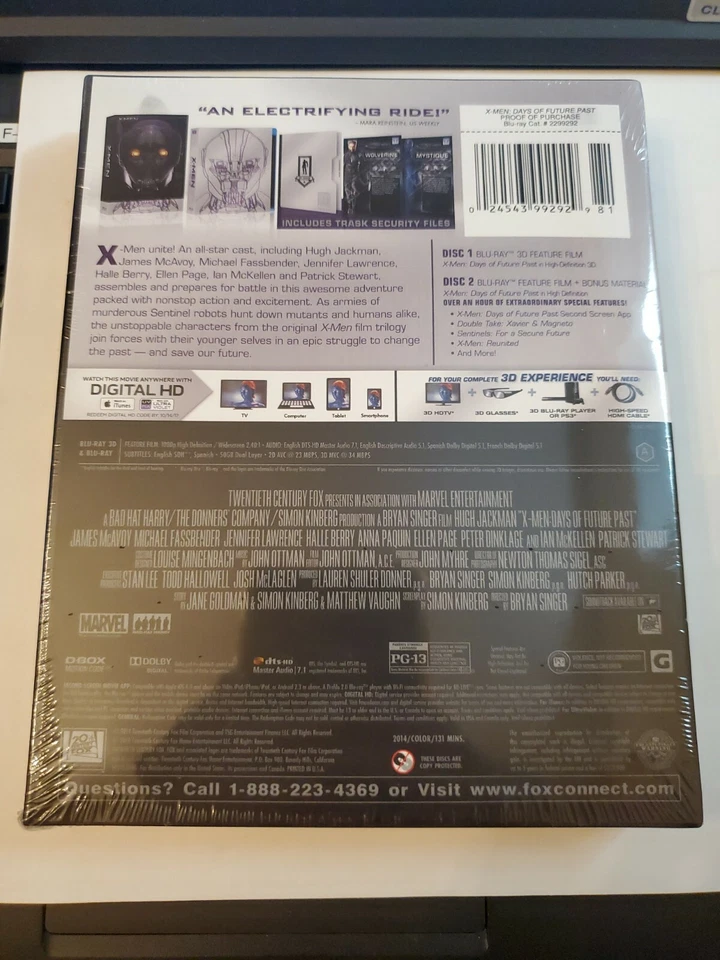 X-Men: Days of Future Past, Best Buy Exclusive [Collectors Set] (3D/Blu-ray) New - Image 2 of 3