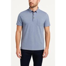 Ted Baker London Men  s TRYNOR Polo Shirt in Blue-Size 6 XXL 