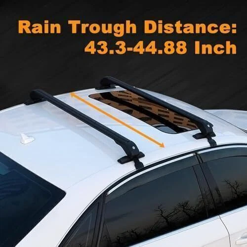 For Volvo	V70 S60 S40 Cross Bar Luggage Carrier W/ Lock 44-49" Top Roof Rack - Image 2 of 4