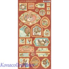 Graphic 45 Imagine Chipboard 6x 12 Steampunk, Art Deco