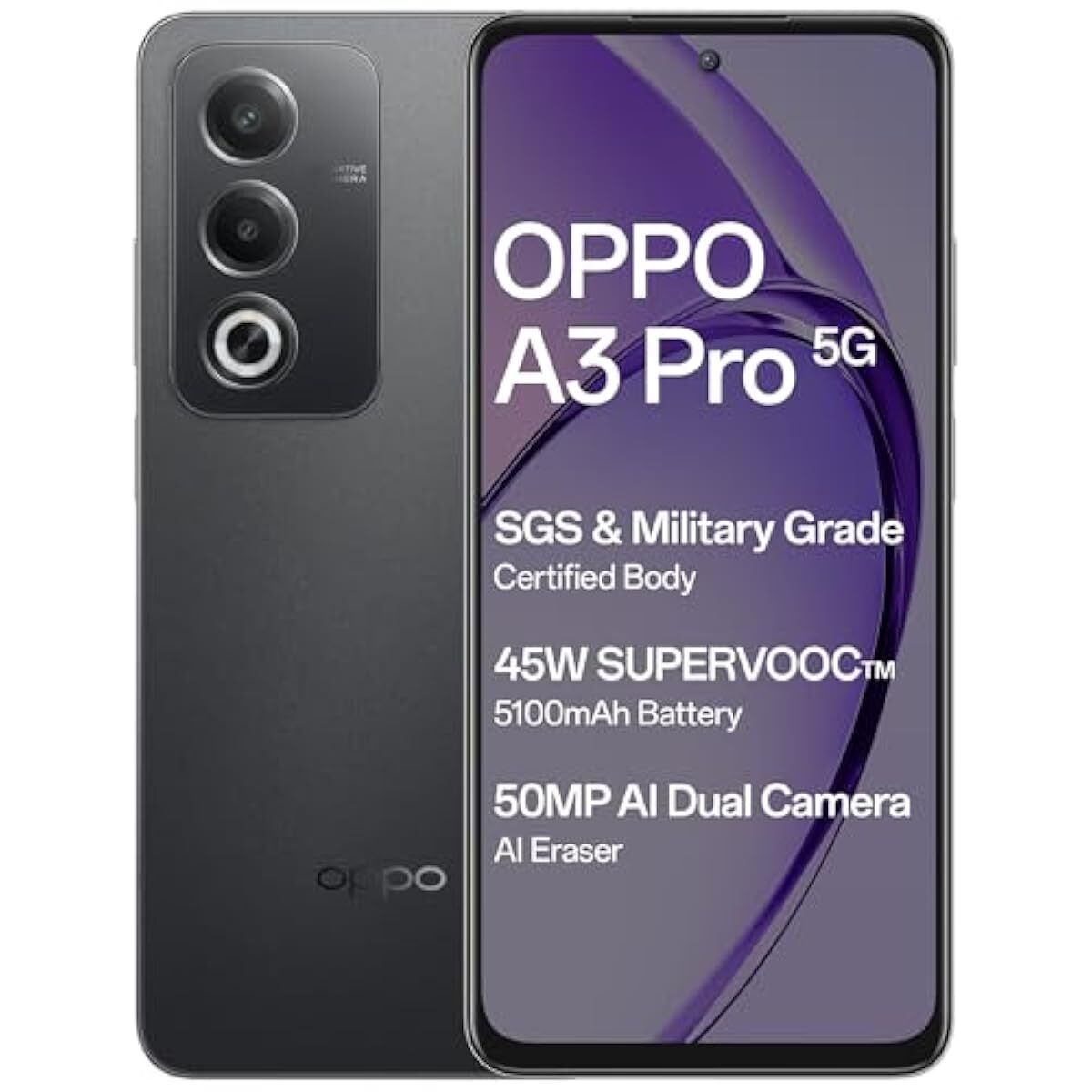 OPPO A3 Pro 5G (Starry Black, 8GB RAM, 128GB Storage)|6.67” HD+