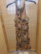 Rue 21 Plus Dress Womens Size 3X Tye Dye Bodycon Halter Collared Stretch