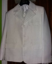 Chłopięcy 3-częściowy garnitur kremowy w paski - (G.C) Wspaniała kolekcja WIEK 5 lat