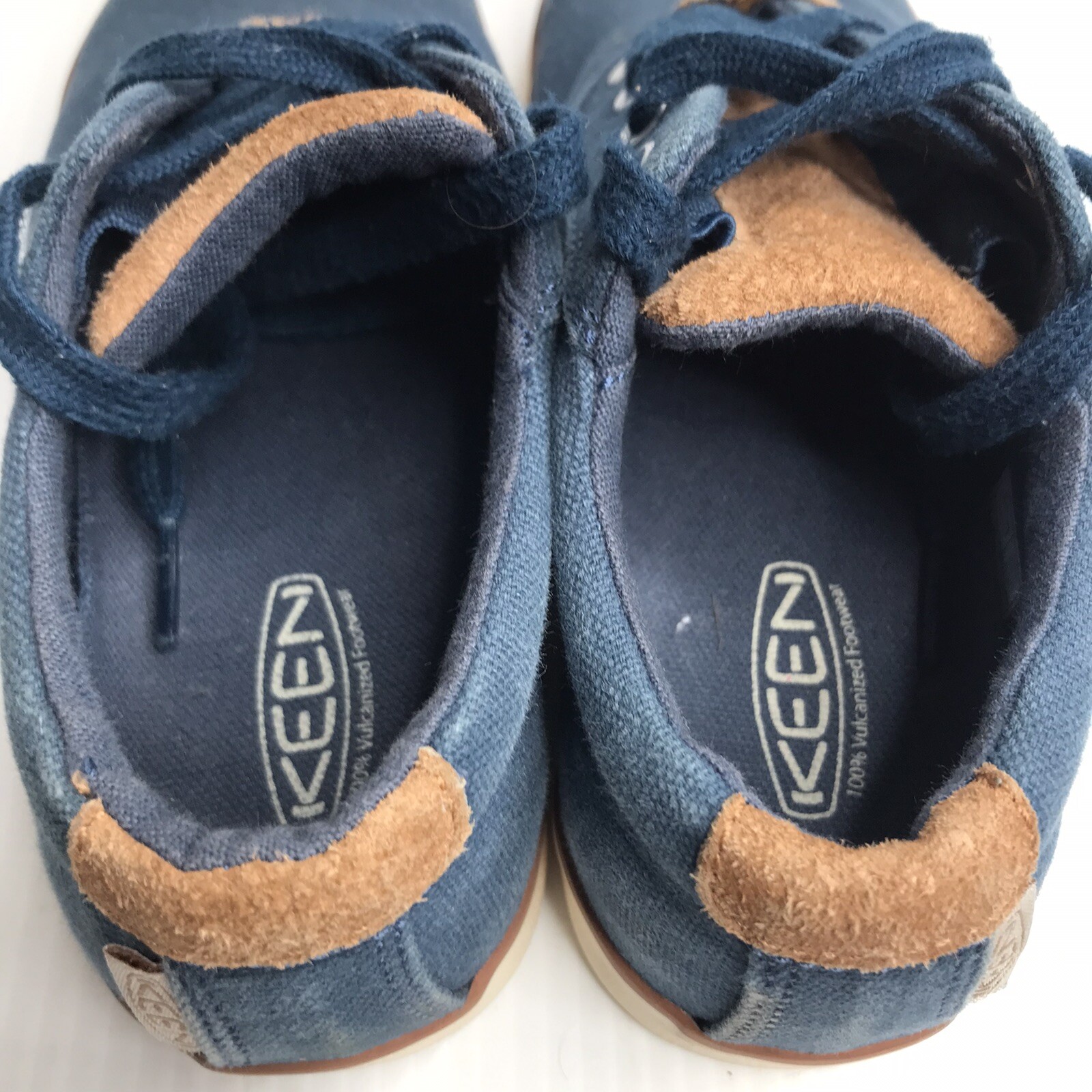 Scarpe da ginnastica donna Keen in tela stringate basse blu denim taglia US2 34EU