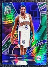ALLEN IVERSON 2021-22 PANINI SPECTRA #168 GREEN PRIZM SIXERS 76ERS HOF MVP MINT