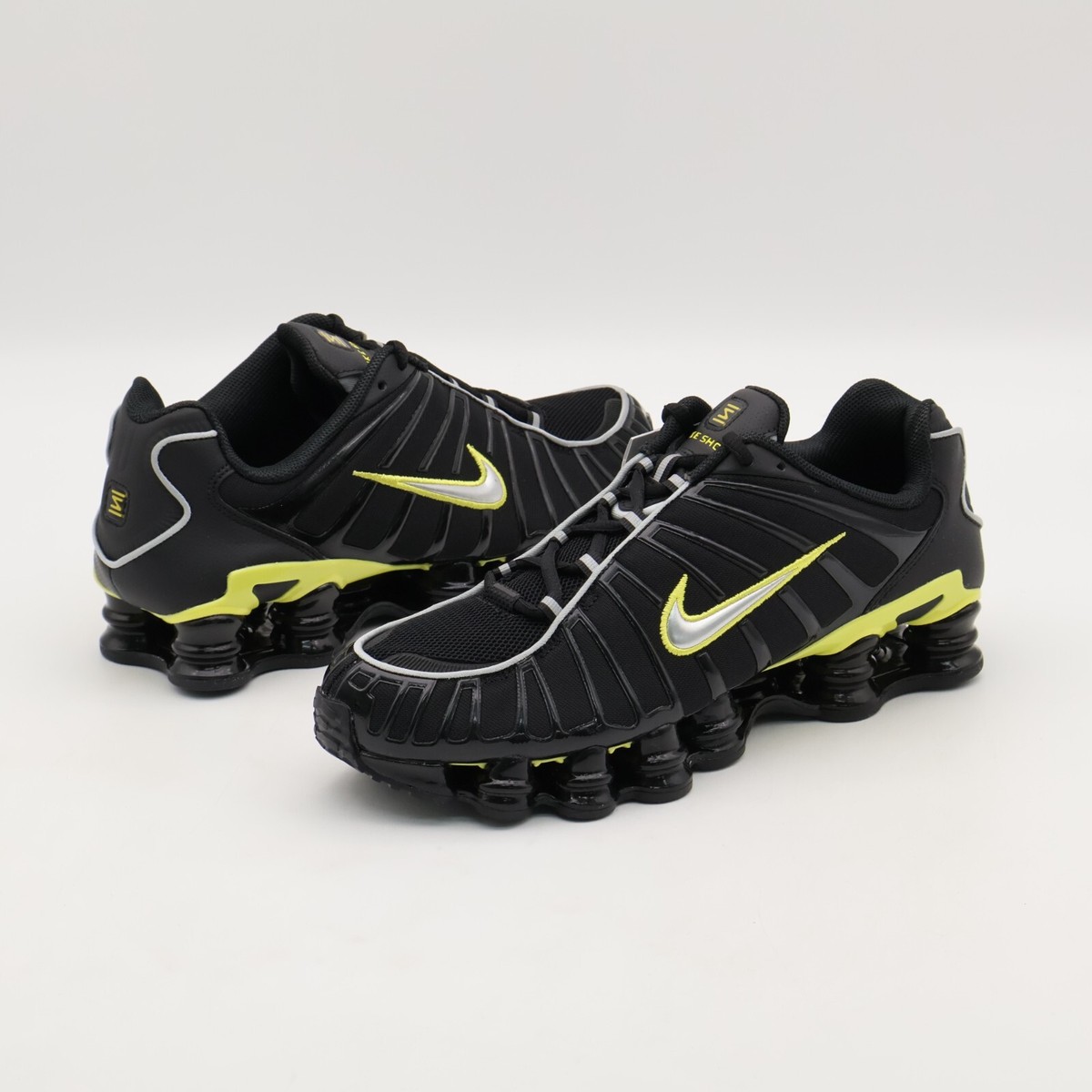 CN0151-002 Nike Shox TL Black Dynamic Yellow Metallic Silver
