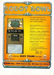 Robot Bowl Arcade Game Vintage 1970s Advertising Sales Flyer 021219AME