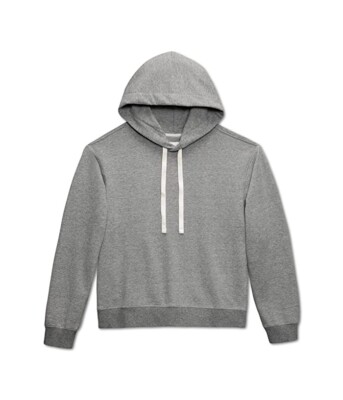 Label Go-to Hoodie Mens XS Heather Gray Cotton Blend Long Sleeve Pullover JDM949