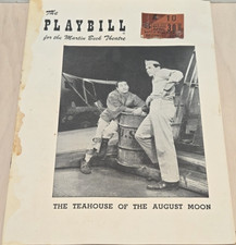1953 The Teahouse Of The August Moon Playbill John Forsythe TIcket Stub Vtg Ads