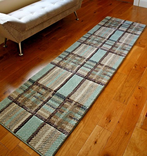 New Tartan Small Extra Large Carved Quality Thick Floor Long Runner Rugs Mats - Picture 12 of 20