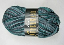 Emu Superwash Wool Yarn Double Knit Black Gray Teal Green 130 Yards NWT