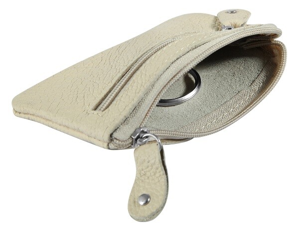 Excellanc Unisex Schlüsselbeutel Mit Reißverschluss - Leder Querformat 12x8x1cm | Münzfach & Einsteckfach