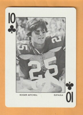 Roger Mitchell Auburn Tigers 1973 Playing Cards #10C Eufaula Alabama