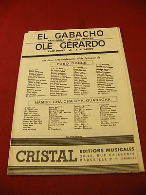 Partition El Gabacho Luis Murato Olé Gérardo Rubaudo