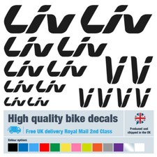 Liv bike decals labels with free bike protection (31 pack) free delivery