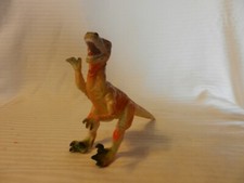 Vintage 1985 T-Rex Dinosaur Figurine Brown Tones, Orange Color D3 