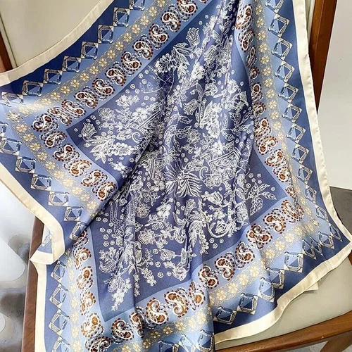Women's Scarf Silk felling Square Head Scarfs 35"*35"(120 Styles) SHIP FROM USA  - Picture 171 of 287