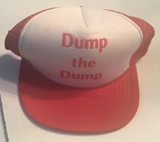 Vintage Trucker Hat Cap Dump The Dump Foam/Mesh Back SnapBack Cap