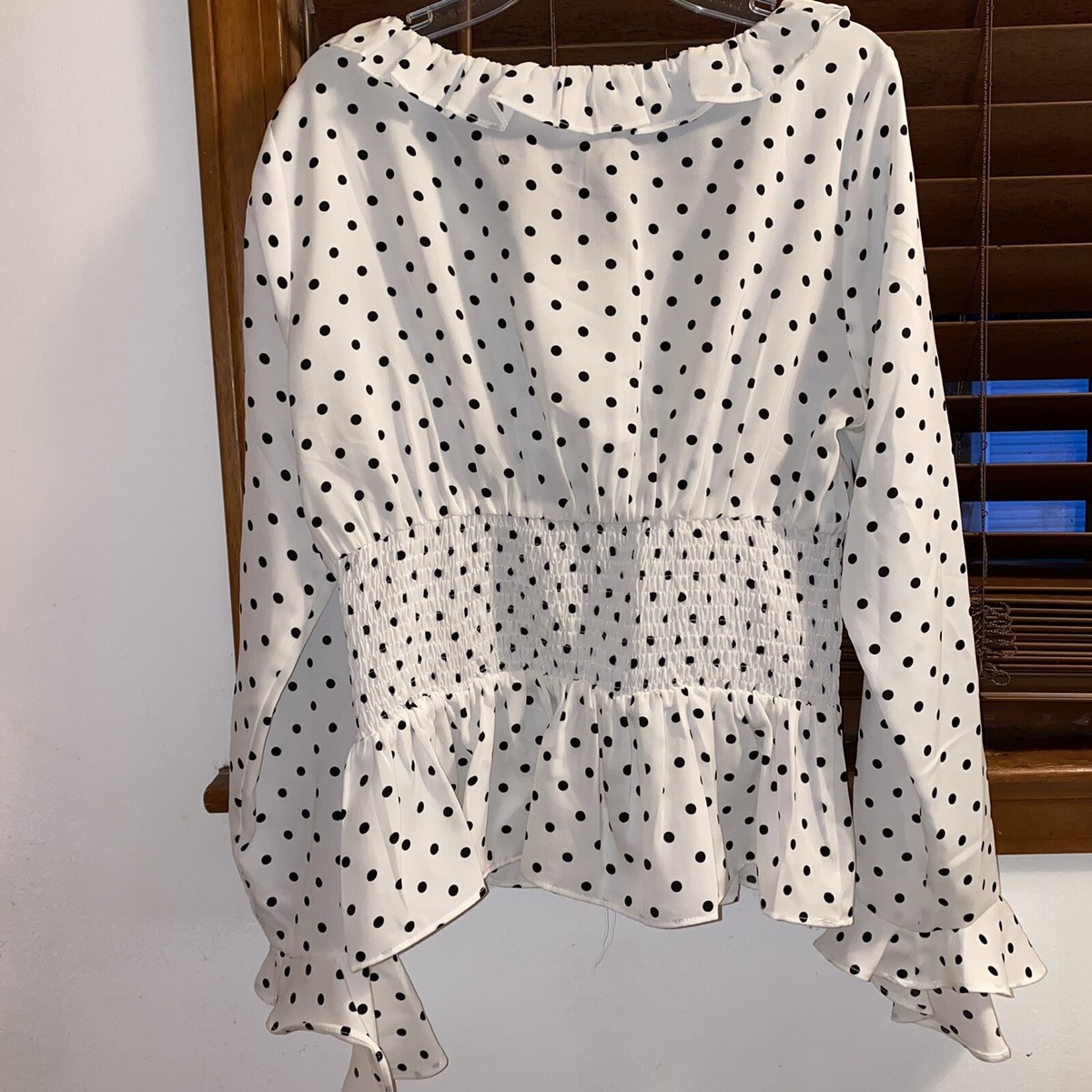 アンサンブル ensemble Navy x White dot pattern VTG 80S L アンサンブル ensemble Navy x White dot pattern VTG 80S L