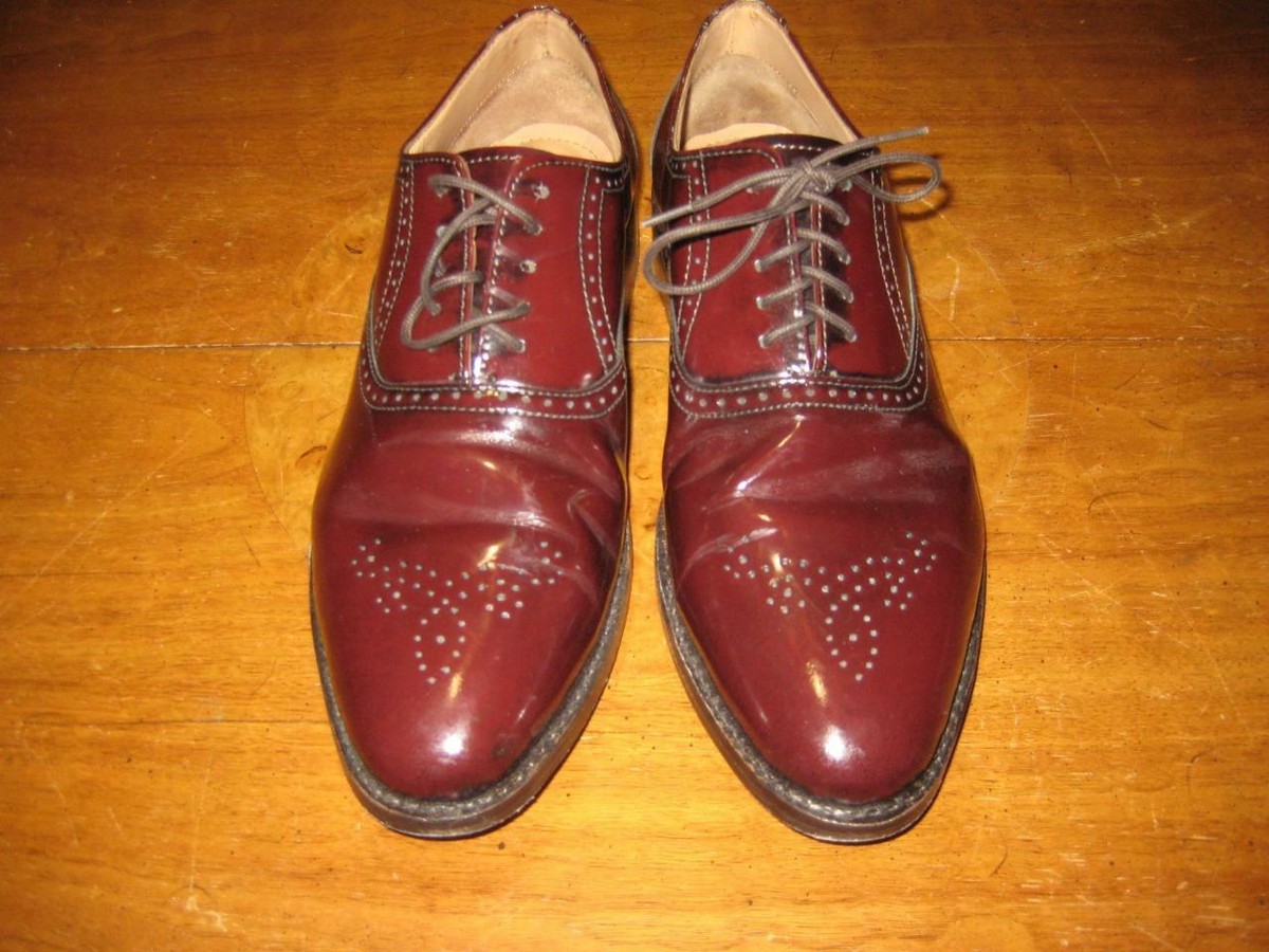 Lethata Handcrafted Mens Brown Oxford Lace Dress Shoes 