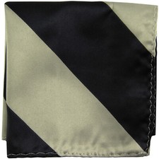 New men's poly stripes pocket square hankie handkerchief charcoal gray formal