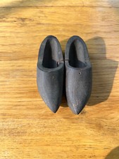 Pair Old 3" Souvenir Mini Dutch Wooden Shoes / Clogs, Free S/H