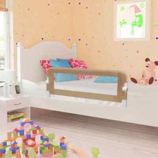 NNEVL Toddler Safety Bed Rail Taupe 120x42 cm Polyester