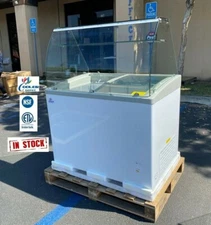 NEW 40" Ice Cream Glass Dipping Freezer Chest Showcase Display Commercial NSF GL